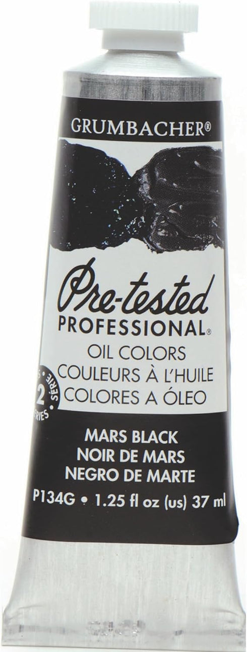 Grumbacher Pre-Tested Oil Paint, 37ml/1.25 Ounce, Mars Black (P134G)...