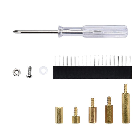 GeeekPi 220PCS Standoffs M2.5 Brass Spacer Hex Column Screw Nut Assortment Kit with Box,Male-Female for Raspberry Pi,with Acrylic Washer Screwdriv...
