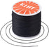 119 Yards 0.5mm Waxed Polyester Cord Black Thick Beading Braided Thread Bracelet Necklace Macrame String Wire for Jewelry Making Crafting Supplies...