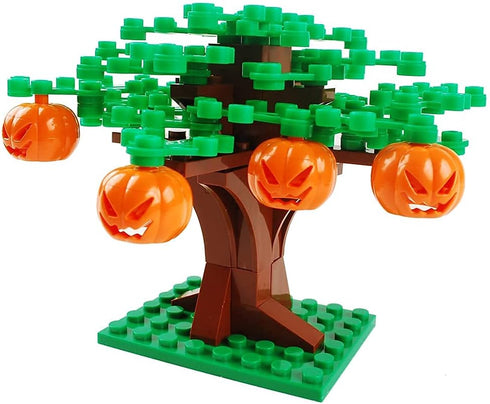 Tree Building Blocks Plant Sencery Accessories Set Building Bricks Kit DIY Building Set Compatible All Major Brands (Small Tree with Pumpkin)...