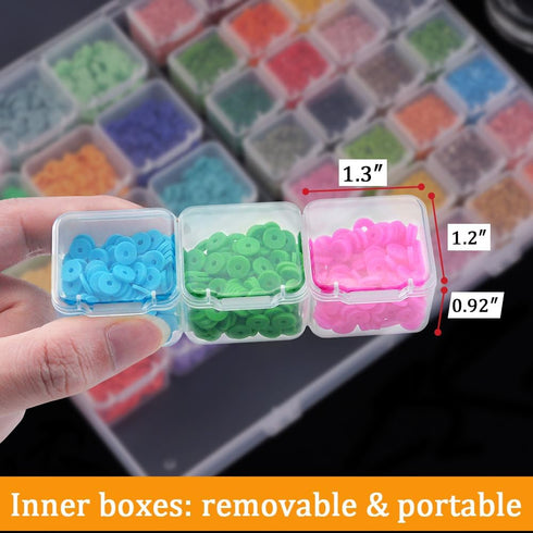 RJ-Sport Dual-Sized Diamond Art Storage Containers with 28 Small & 15 Mid-sized Grids to Keep Small Items Separated & Organized...