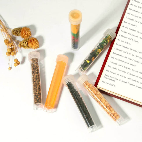 50PCS 10ml Plastic Small Vials with Screw Caps Sample Tubes Cryotubes,PP Material, Free from DNase, RNase, Human DNA...