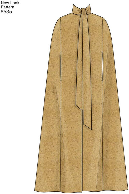 NEWLOOK Sewing Pattern D0730/6535 - Misses' Capes in Four Lengths, A (6-8-10-12-14-16-18-20-22-24)...