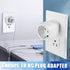 Europe to US Plug Adapter, OFOAEEA 2 Pack European to USA Plug Adapter, EU to US Plug Adapter, Europe to USA Travel Converter for EU Spain France ...