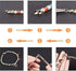 500 Pieces Crimp Beads Calotte Ends Knot Covers for DIY Bracelet Jewelry Making, 5 Colors Clamshell Fold-Over Metal Plated Open Bead Tips Endcaps...