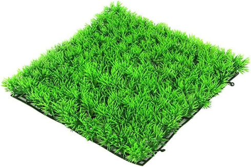 kathson 3 PCS Aquarium Grass Mat Decorations Artificial Plastic Lawn Ornament Landscape Green Plants Decoration for Saltwater Freshwater Tropical ...
