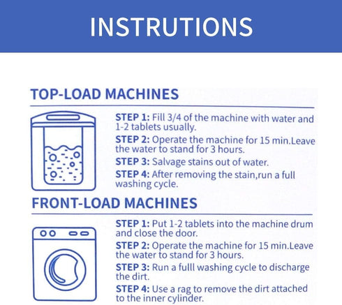 NATRUTH Washing Machine Cleaner Descaler 30 Pack Deep Cleaning Washer cleaner Tablets For HE Front Loader & Top Load Washer...