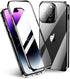 Lockable Magnetic Case for iPhone 15 Pro Max with Safety Lock Screen Protector Camera Lens Protector Double-Sided Glass 360° Full Body Bumper Cove...