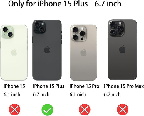 2 Pack Anti-Blue Tempered Glass Mirror Screen Protector Film for iPhone 15 Plus, 6.7 inch 9H Hardness Anti-scratch Full Covered (Gold)...