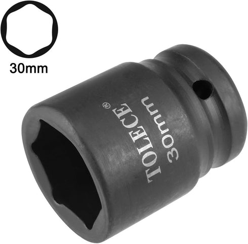 uxcell 3/4-Inch Drive by 30mm 6-Point Shallow Impact Socket, for Ratchets, Torque Electric Wrenches, Cr-Mo, Metric...