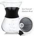 Pour Over Coffee Maker with Stainless Steel Filter, Glass Coffee Maker Drip Pot Reusable Glass Coffee Pot Manual Coffee Dripper Brewer, No Paper F...