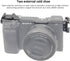 Dual Cold Shoe Adapter Relocation Plate, Easy Hood Microphone Extension Cold Shoe Mount Bracket for Sony Alpha A6400 ILCE-6400 Camera, Vlogging Vi...