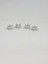 White Crown Tire Wheel Stem Air Valve Caps Car Truck Hot Rod Bike US - 4PCS Set...