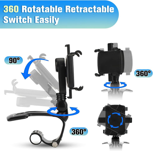 Lifegiverwise Phone Holder,Multifunctional Car Dashboard Mobile Phone Holder,360 Rotatable Retractable Phone Holder,Universal Car Sun Visor and Re...