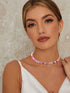 Fstrend Boho Heishi Surfer Choker Necklace Colorful Beads Vinyl Disc Lightweight Necklaces Summer Beach Puka Jewelry for Women and Girls...