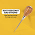 General Tools Scratch Awl Tool with Hardwood Handle - Scribe, Layout Work, & Piercing Wood - Alloy Steel Blade...
