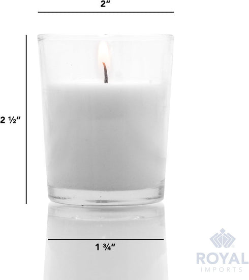 Royal Imports Unscented Clear Glass Votive Candles, Long 12 Hour Burn Time, for Home, Spa, Wedding, Birthday, Holiday, Restaurant, Party, Birthday...