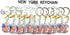 12 Pack US United States Keychain NYC Metal Key Ring Star Stripe US Flag Souvenir Patriotic Gift...