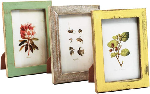 4x6 Inch Rustic Picture Frames - Farmhouse distressed frames 100% Reclaimed Wood Photo Frames for Tabletop or Wall Mounting - Vertical & Horizonta...