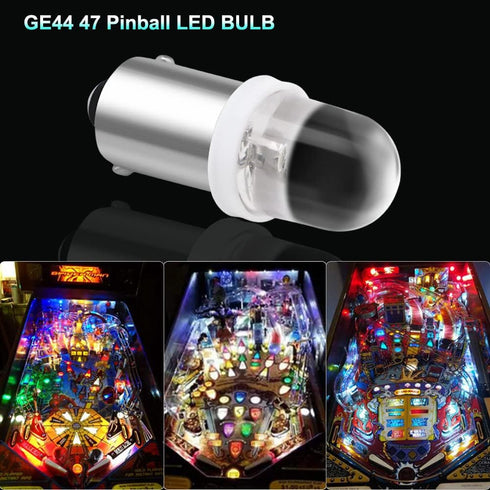 Keiurot GE44 47 756 755 Bulb Ba9s Led Bulbs for Pinball Led Bulbs Pinball Machine Light Bulb Fits Fender 1893 1895 Light Bulb 6.3V 6V DC White Pac...
