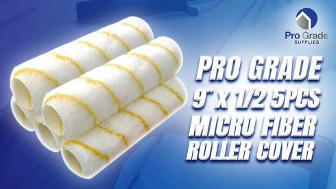 Pro Grade - Paint Roller Covers - 1/2 X 9 Inch Microfiber 5 Pack...