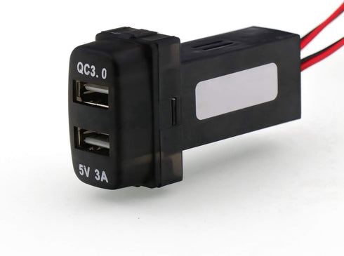 QC3.0+5V 3A Dual USB Power Socket, Quick Charge Car Charger USB Adapter for Smart Phone PDA Android GPS Use for Mitsubishi......