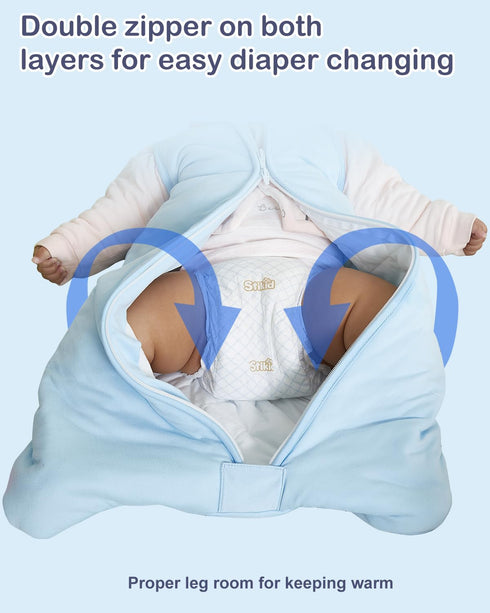 1.0TOG Baby Sleep Sacks Unisex Organic Fabric Wrapped in Pure Cotton Toddlers' Sleeping Bags, 2-Way Safe Zippers for 0—18 Months Babies...
