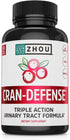 Zhou Nutrition Cran Defense, Cranberry Concentrate Urinary Tract Formula, Flush Out Impurities and Healthy Bladder Support, 3 in 1 Formula - Cranb...