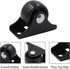 Luomorgo 12 Pack 1" Caster Wheels Rigid Fixed Non Swivel Casters with Metal Top Plate Hard Plastic Wheels for Furniture, Black...