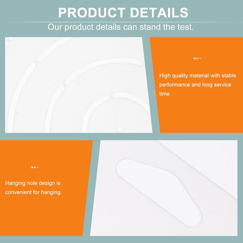 Lurrose Quilting Rulers and Templates Hand Mold Acrylic Quilting Ruler Patchwork Ruler Free Motion Quilting Template T- Shirt Ruler Guide Quilling...