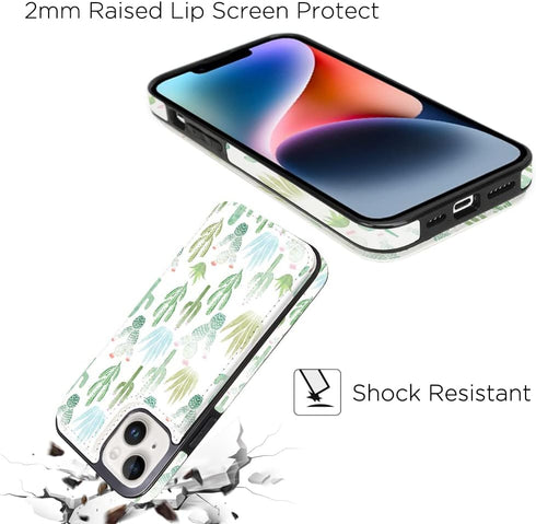 uCOLOR Compatible with iPhone 13/ iPhone14 6.1 Inch Wallet Case with Card Holder Folio Flip PU Leather Kickstand Card Slots Case Double Magnetic C...