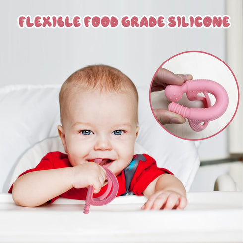 2Pcs Baby Teething Toy, TV Remot Control ShapeTeether for Infant 18+ Months, Never Drop Silicone Chew Toy, Food Grade Silicone Teether...