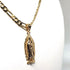 Gold Plated Virgin Mary Pendant Necklace Figaro 26" Virgen de Guadalupe Medalla Oro Laminado...