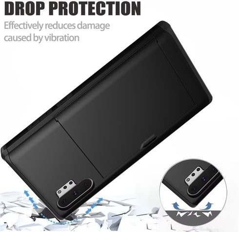 Case for Galaxy Note 10 Plus Case, Samsung Note 10+ 5G SM-N975U Wallet Case, Card Holder Protective Dual Layer Shockproof Hidden Card Slot Phone C...