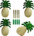 4 Pcs Pineapple Decorative Wall Hooks, Fruits Coat Hook, Wall Mounted Hanger, Wall Mount Coat Hooks for Hanging Coats, Purses, Towels, Hats, Home,...
