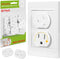 Outlet Covers (45 Pack) Self-Closing Outlet Plug Covers 3-Prong Swivel Electrical Outlet Protectors for Baby Upgraded Adhesive Installation Socket...