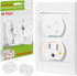 Outlet Covers (45 Pack) Self-Closing Outlet Plug Covers 3-Prong Swivel Electrical Outlet Protectors for Baby Upgraded Adhesive Installation Socket...