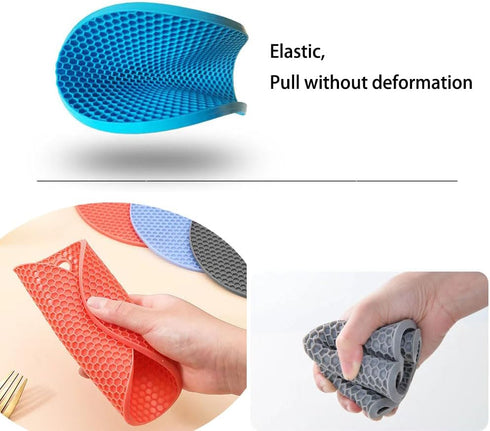 Silicone Trivet Mats for Hot Dishes, Multipurpose Trivets for Kitchens Jar Opener, Spoon Holder, Placemats, Pot Holders, Non Slip Pot Holders for ...