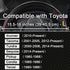 West Llama Customized Auto Car Steering Wheel Cover for Toyota Tacoma,4Runner,Tundra,Sequoia,15.5-16 inch(Diamond Quilted-Black+Red-Large Size)...