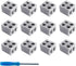 12 Pack Led Strip Light Connectors 8mm 2 Pin Solderless White 12V LED Tape Light Connectors to Wire for 5V 24v Single Color LED Strip Lights Inclu...