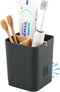 Electric Toothbrush Holder 3 Slots Tooth Brushing Holder with Bamboo Dividers for Bathrooms, Plastic Toothbrush and Toothpaste Organizer for Showe...