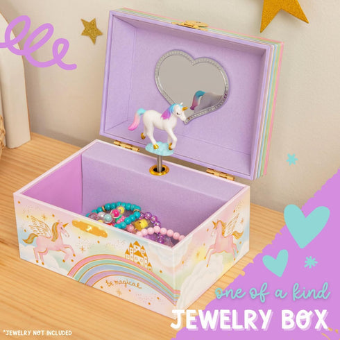 Giggle & Honey Musical Unicorn Jewelry Box for Girls - Kids Jewelry Box with Spinning Unicorn, Unicorn Gifts for Girls, Unicorn Toys - 6 x 4.7 x 3...