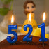 Blue Birthday Candles 4 Candle 4th Four Years Cake Bady Roman Numberal Cool Number Candle No 40 41 42 43 44 45 46 47 48 49...