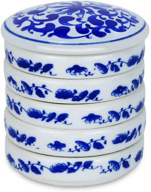 5 Layers Mixing Trays Set Round Porcelain Watercolor Palettes Sauce Dishes...
