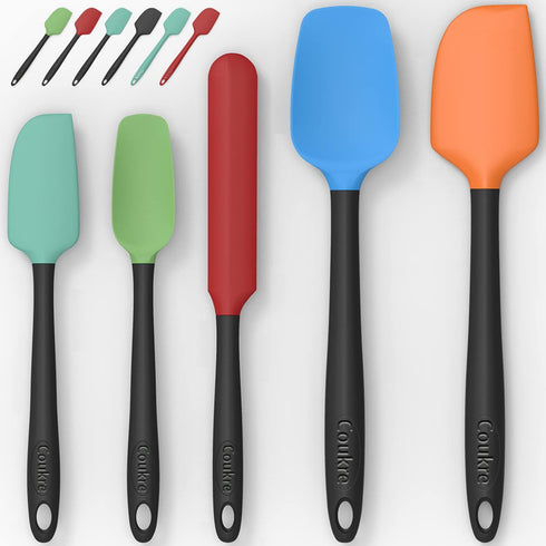 Silicone Spatula Set of 5,High Temperature Resistant, Food Grade Silicone, Dishwasher Safe, for Baking cooking (Colorful)...