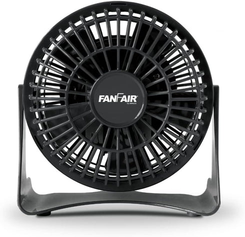 FanFair Mini High Velocity Personal Fan 4 Inch Fan Quiet Cooling, Tilt Up and Down Floor Fans Safe for Bedroom, Home or Office Use, Black...