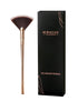 Fan Makeup Brush For Highlighter, Blush, Flutty&Powder Cosmetic Tool w/Long Handle& Anti-Champagne Gold Brush...
