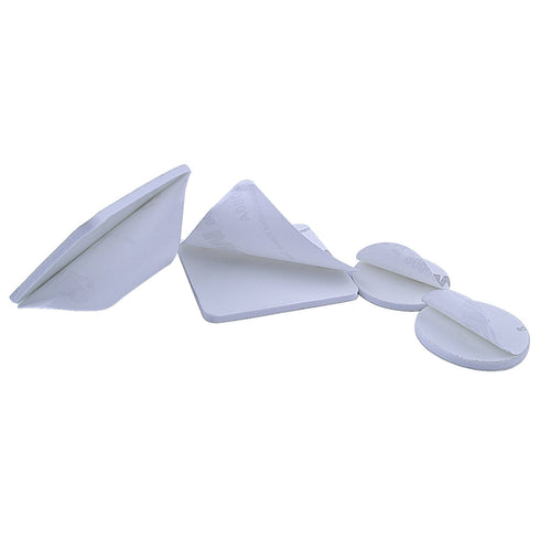 50pcs Double Sided Foam Tapes Strong Pads Sticky Foam Tape White Square Round Self-Adhesive Replacement Sticky Pads for Metal Glass Wall Surface F...