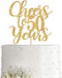 Gold Glitter Cheers to 50 years cake topper, Gold Happy 50th Birthday Cake Topper, Birthday Party Decorations, Supplies...