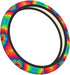 Spiral Rainbow Tie Dye Auto Car Steering Wheel Cover Universal 15 Inch Neoprene Interior Decor Protection Accessories...